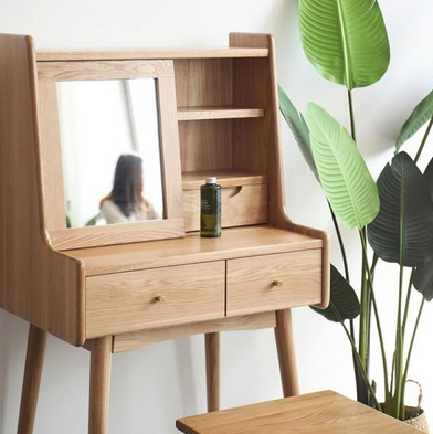 1980元北欧实木网红风 小户型大容量卧室收纳化妆桌台